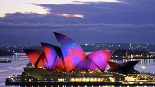 Lighting the Sails - Sydney Opera House