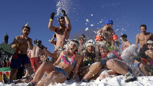 Hardy souls take to the snow all in the name of having fun during Quebec's Winter Carnival.