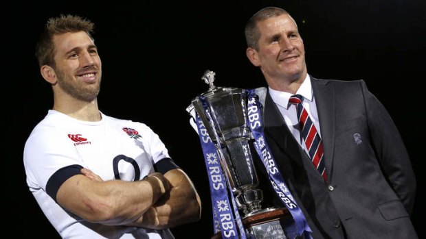"Congratulations to Jack and Luther who deserve their chance, as does Jonny starting his first Six Nations game": England coach Stuart Lancaster (right) with captain Chris Robshaw.
