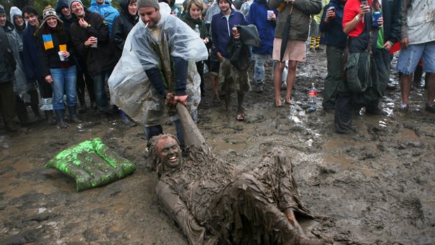 Rain did little to dampen the crowd's spirit at this weekend's sodden Meredith Music Festival. 