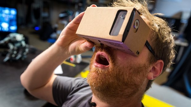 Visionary: The Google Cardboard virtual reality device.