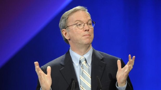 Google CEO Eric Schmidt ... looking to the future.