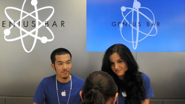 Experts at the Genius Bar can sort your Apple blues at the Apple store Doncaster Westfield.