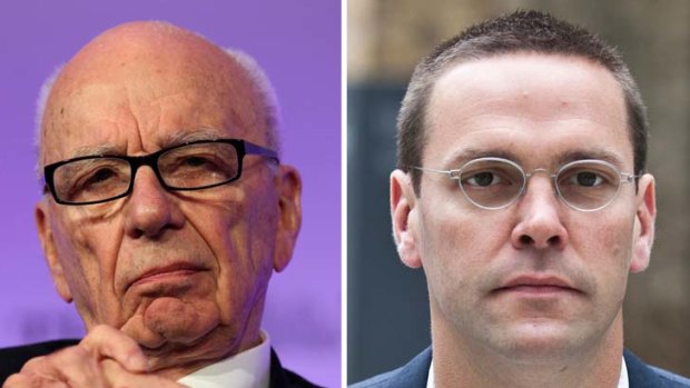 No respite &#8230; Rupert Murdoch and his son James.