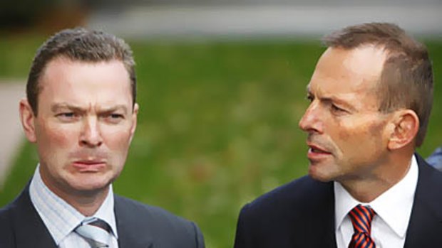 Opposition Leader Tony Abbott and Shadow Education Spokesman Christopher Pyne.