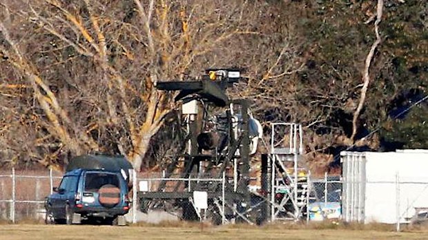 Equipment inside the airfield.