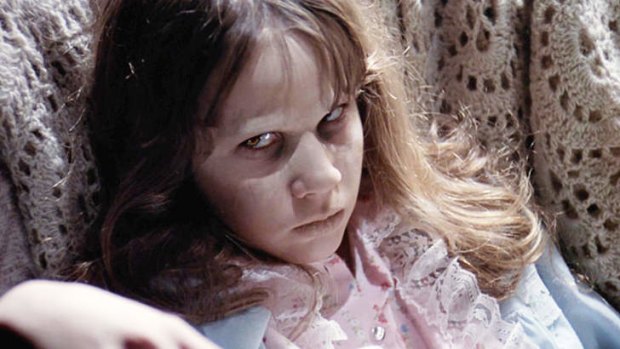 Linda Blair in <i>The Exorcist</i>.