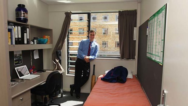 Study sanctuary: Sam Costigan's room at St Joseph's.