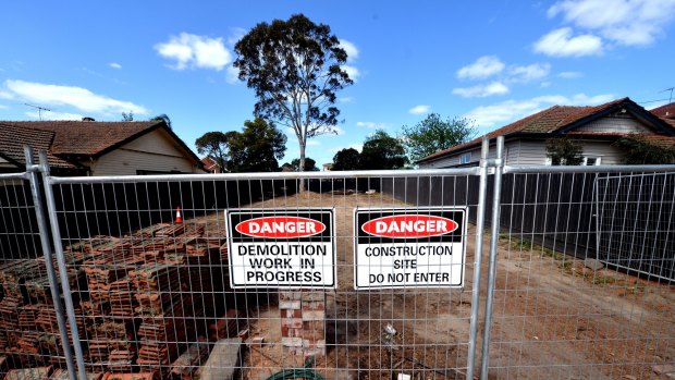 The cleared block of land in East Kew.