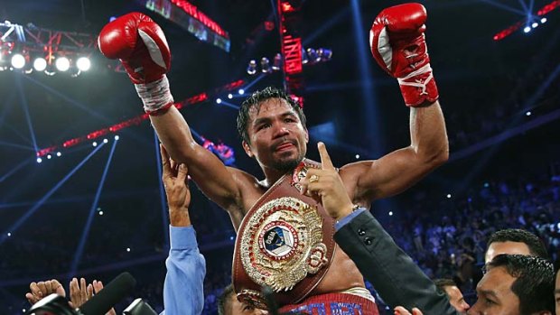 Back with punch: Manny Pacquiao defeated Brandon Rios with a unanimous decision.