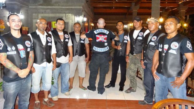 Building connections: The new Indonesian chapter of the Rebels outlaw motorcycle gang.