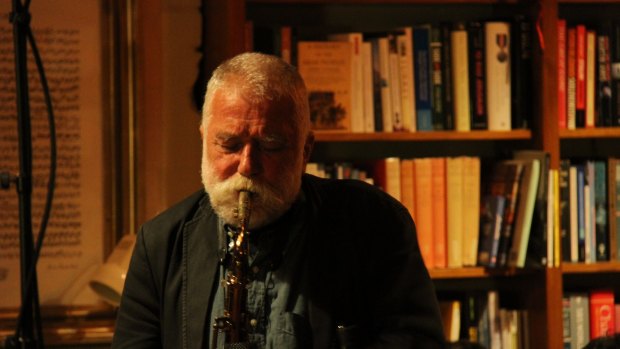 Peter Brotzmann put his sonic squalls against a pedal steel guitar in concerts this year.