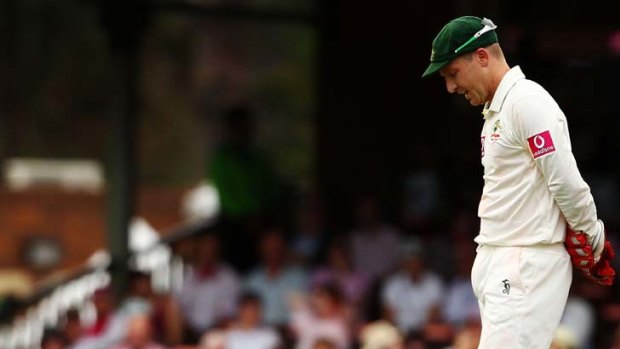 Hurt feelings &#8230; Brad Haddin during last month's Sydney Test against India.