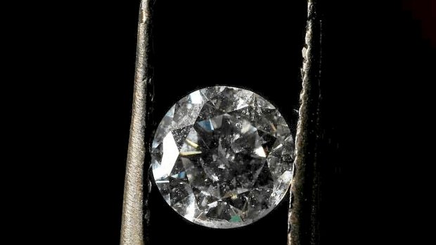 A blue diamond similar to one that sold for $10.4 million in Geneva this week.
