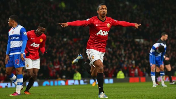 Instrumental ... Nani made his mark during the FA Cup victory over Reading.