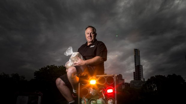 This will be the ninth year Howard & Sons pyrotechnician Rusty Johnson has been involved in putting on Melbourne's New Year's Eve fireworks display.