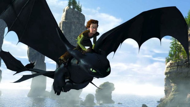 Hiccup, Jay Baruchel, befriends Toothless, an injured Night Fury the rarest dragon of all in DreamWorks Animation's <i>How to Train Your Dragon</i>.