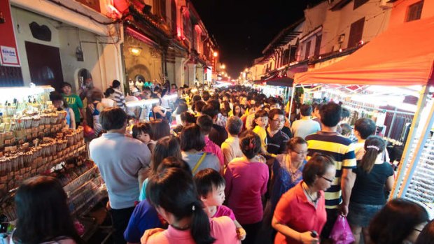 Jonker Street at the centre of Chinatown.