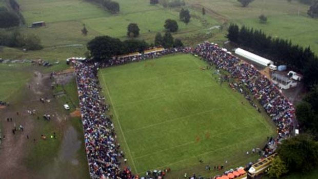 The pitch on Neil Symonds farm in Mangatainoka.