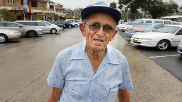 Roy Hanson stands in Ermington, the centre of population for Sydney, where he has lived for about 40 years. A centre of population is the geographical point from which the population is equal in any direction.