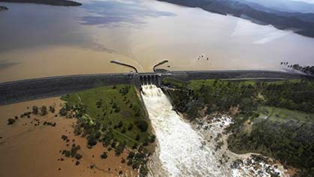 The Wivenhoe Dam is at 190 per cent of capacity.