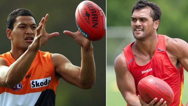 Time out ... Israel Folau's and Karmichael Hunt's AFL forays are tipped to be short-lived.