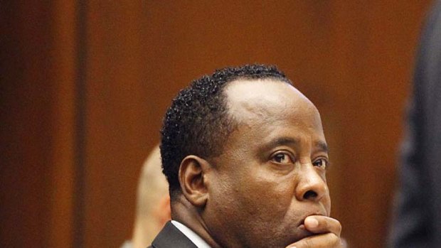 Dr Conrad Murray in court during his trial in the death of Michael Jackson.
