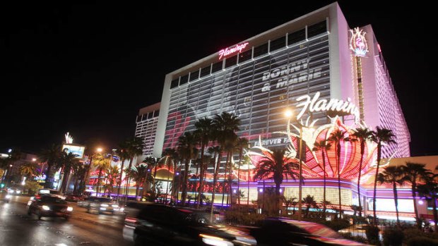 Scene of the tragedy: The Flamingo hotel in Las Vegas.