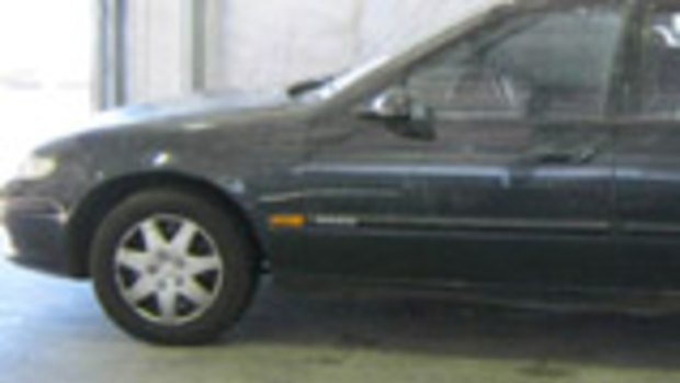 The green Ford Falcon belonging to the missing woman. Source: Police Media