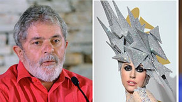 Topping the list ...  Brazil's leader Luiz Inacio Lula da Silva, Lady Gaga, former US president Bill Clinton.