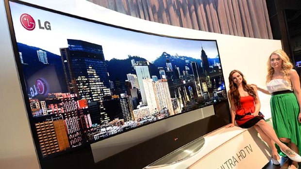 A curved 4K TV on offer from LG.