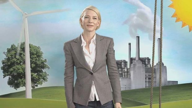 Cate Blanchett in the controversial "Say Yes" advertisement.