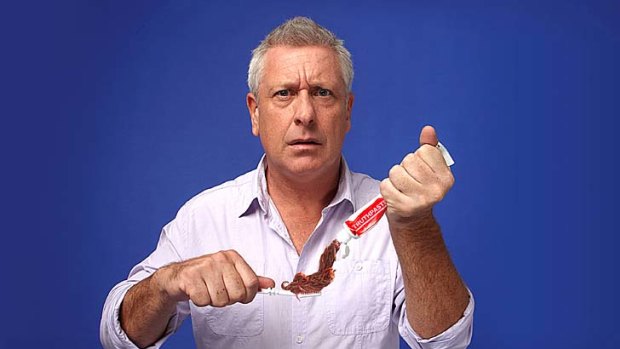 Me? A ham? Ian Dickson will tackle tricky topics head-on in his new show <i>Can of Worms</i>.
