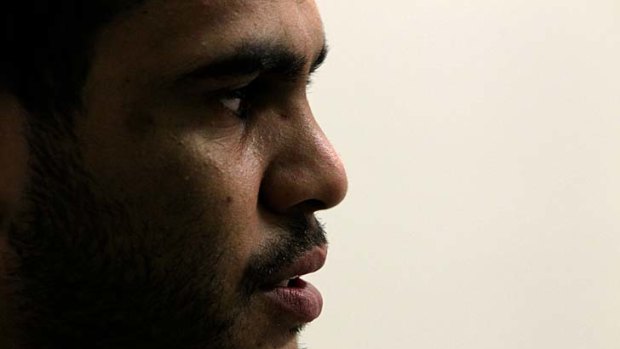 No excuses . . . Greg Inglis in a pensive mood yesterday.
