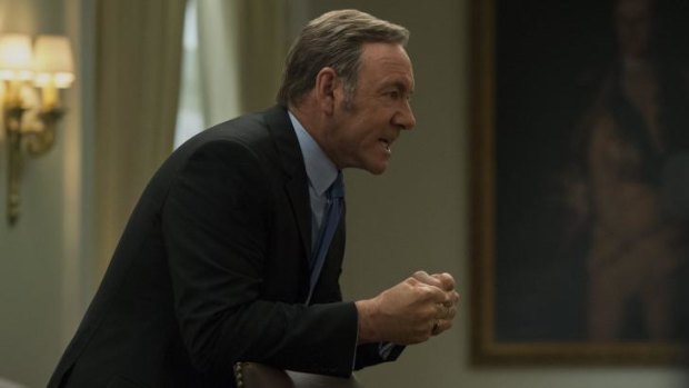 Kevin Spacey as Frank Underwood in <i>House of Cards</i>. 