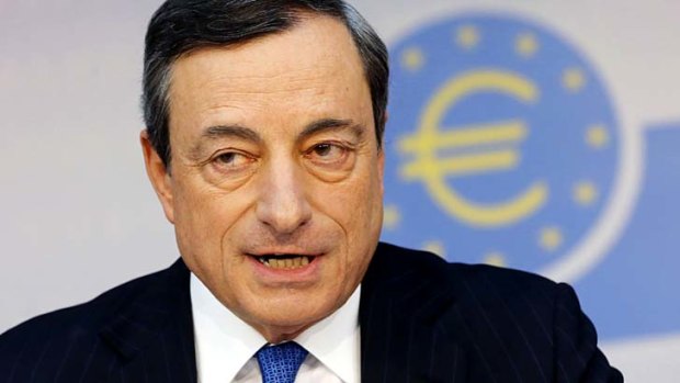 Record lows: Mario Draghi announces the new measures.