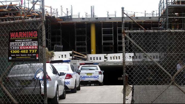 A 55-year-old man died after falling off this construction site at Mortdale in Sydney's south this morning.