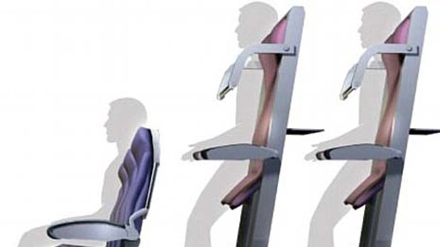 A graphic of Ryanair's proposed 'vertical seating'.