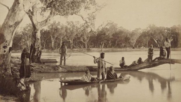 Immaculate: Bayliss's Group of local Aboriginal people, Chowilla Station (1886).