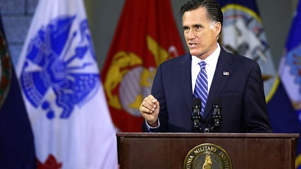 A surge of energy in his campaign ... Republican presidential candidate Mitt Romney.