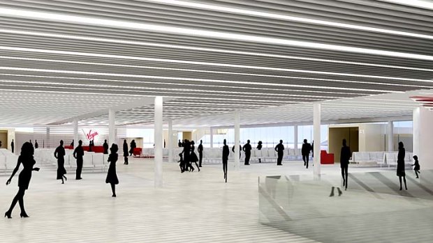 Artist's impression of the planned Virgin Australia terminal at Sydney Airport.