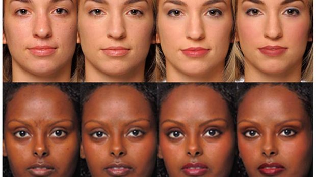 Make-up your mind: Natural, professional and glamourous 'looks' from the Harvard study.