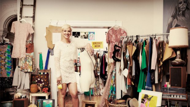 On the Garage Sale Trail ... Marnie Skillings sees benefits for local designers.
