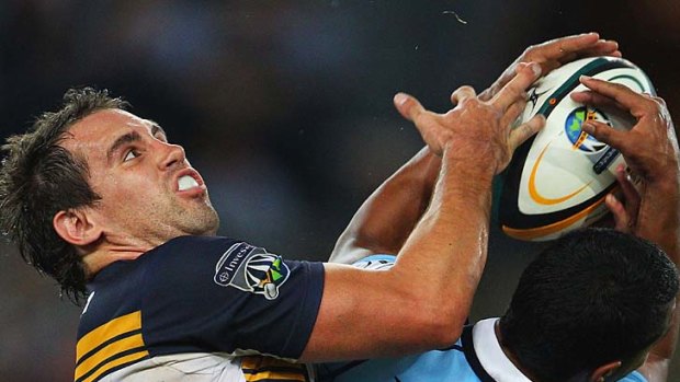 Andrew Smith playing for the Brumbies against the Waratahs last season.