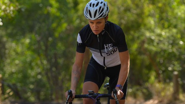 Sarah Hammond rode up Mount Buffalo eight times in 18 hours.