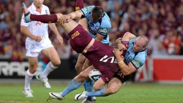 The tackle on Brent Tate which sparked an outcry.