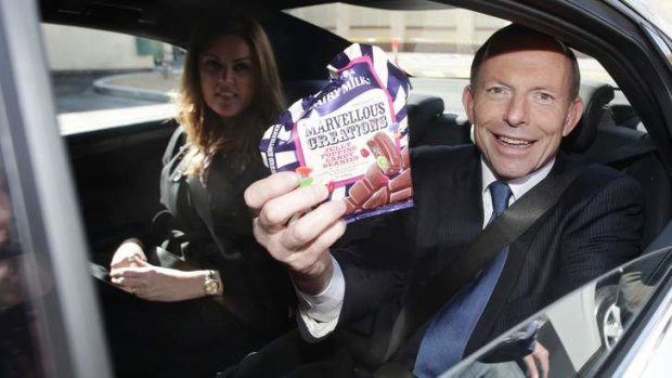 Prime Minister Tony Abbott as opposition leader promised $16 million to Tasmania's Cadbury factory, but refused help to SPC Ardmona citing too generous work conditions. Workers have now signed a sweet pay deal with the company.