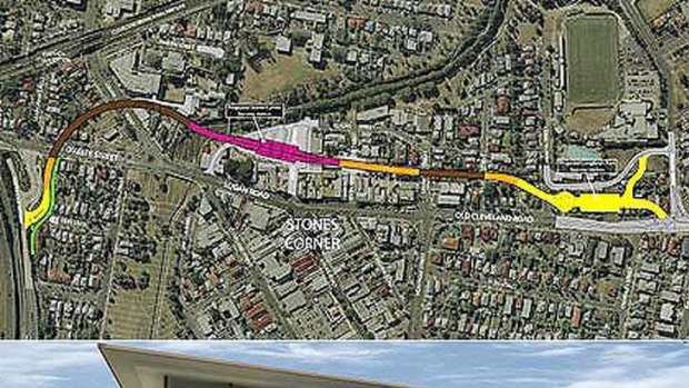 The original plans for the Eastern Busway. The Busway will open on Monday.