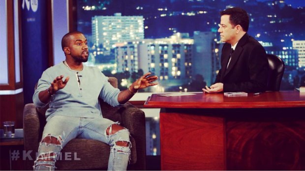 'Rap feud': Kanye West goes on Jimmy Kimmel's show after public row on Twitter.