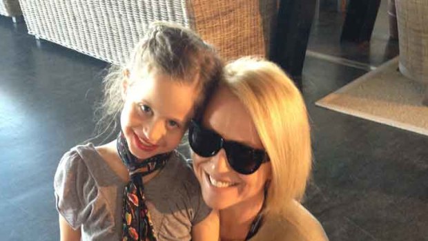 Three-year-old 'Daisy' enjoyed taking in the colour and excitement of Fashion Week with her Mum Em.